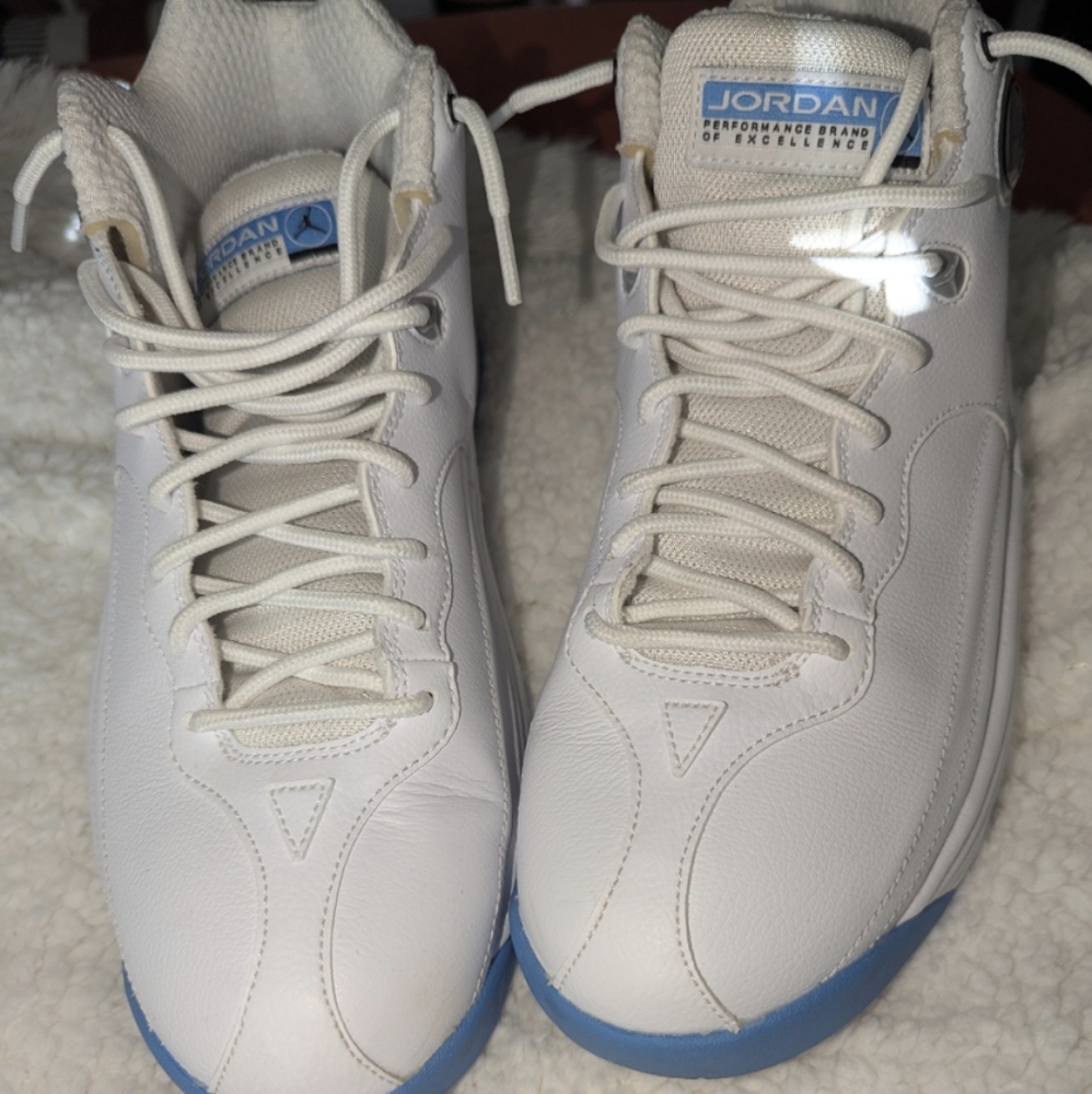 Jordan White and Blue Sneakers